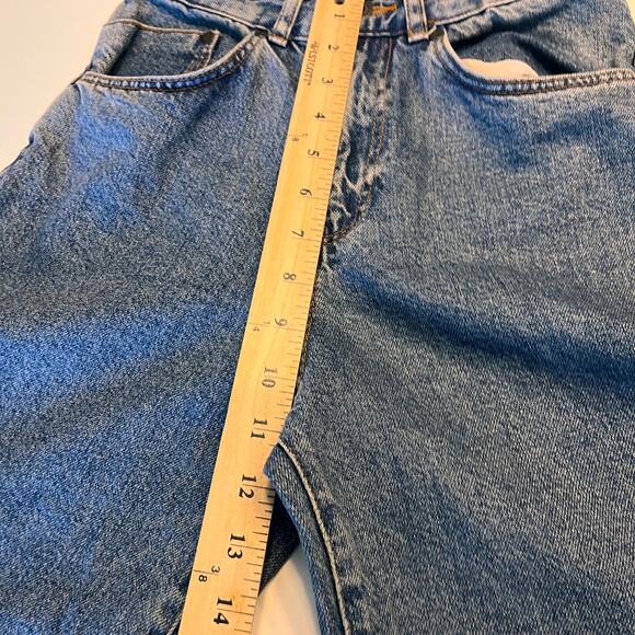 The Ragged Priest Blue High Rise Checkered Kickflip Wide Leg Jeans Size 26 - Picture 9 of 10